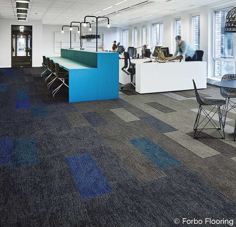 Flotex in blau, türkis und Grautönen - ideal für jeden Arbeitsplatz. Robust und flexibel
