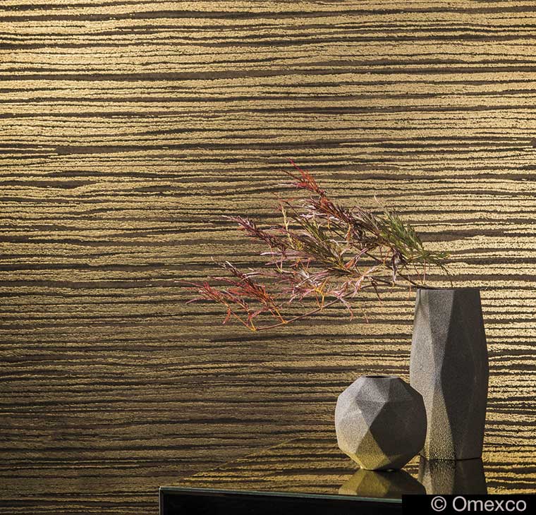 Tapezierarbeiten - Edler Wandbelag in warmen Goldtönen Tapezierarbeiten - Edler Wandbelag in warmen Goldtönen